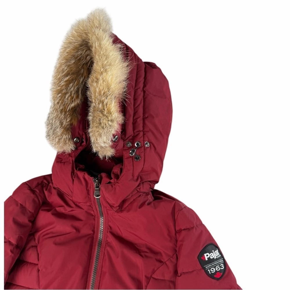 Pajar Canada 1963 Women's Insulated Puffer Jacket W/Fur Hood In Crimson Size S - Picture 4 of 13